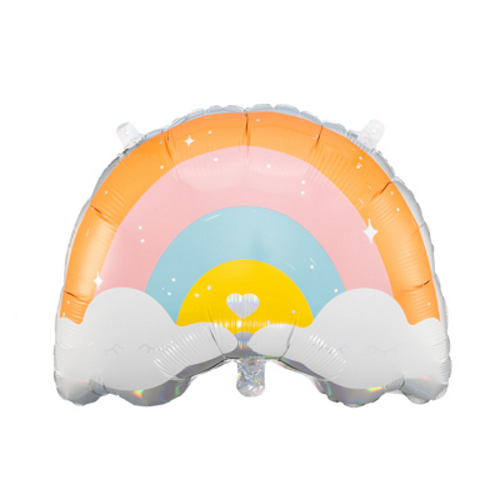 40cm Foil Balloon Matte Pastel Rainbow with Cloud #252696 - Each (Pkgd.) TEMPORARILY UNAVAILABLE