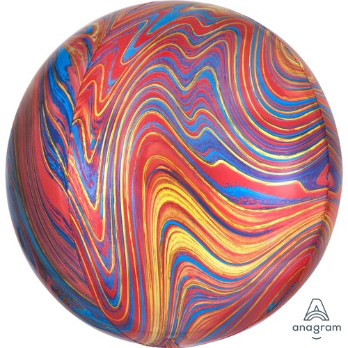 Orbz Marblez Colourful Foil Balloon 40cm #4041397 - Each (Pkgd.)