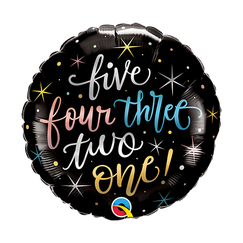 45cm New Year Five Four Three Two One Foil Balloon #89866 - Each (Pkgd.)