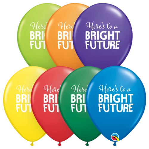 28cm Round Simply Bright Future Carnival Asst Latex Balloons #9855725 - Pack of 25